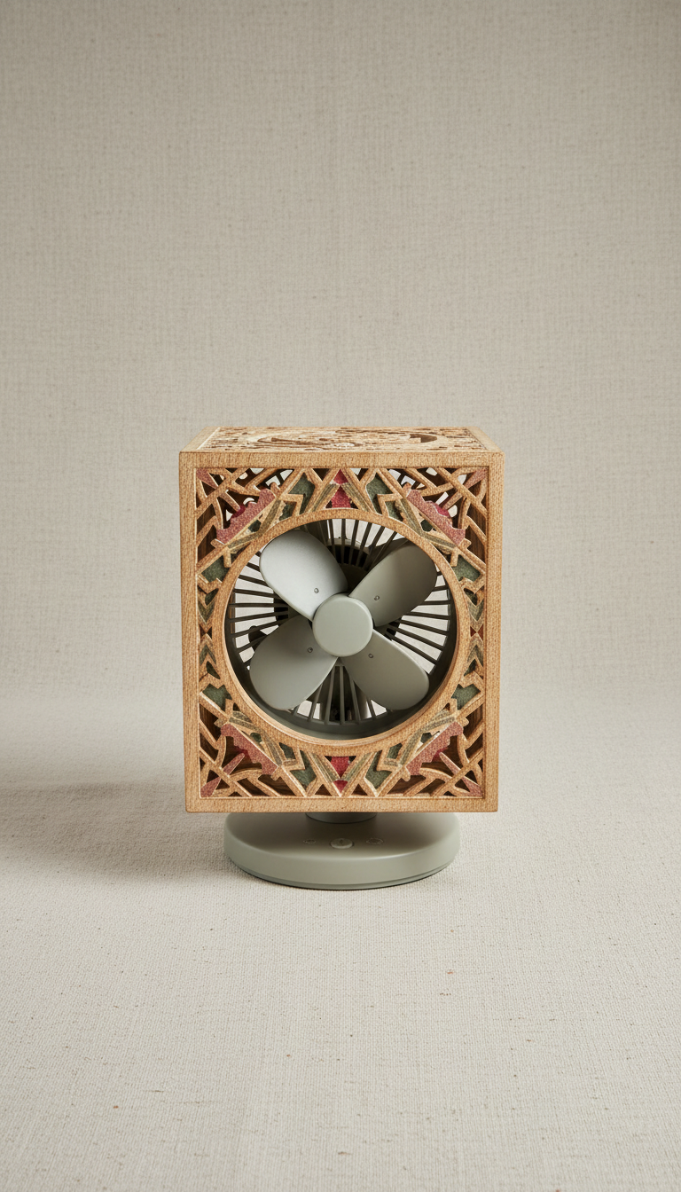 Embroidered Evening Fan with Silk Tassel