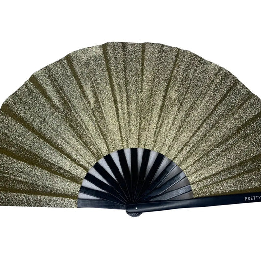 Foldable Gold Glitter Hand Fan